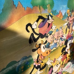 ミッキー ミニー グーフィー プルート 三匹のこぶた ディズニー キャラクター 大集合 ヴィンテージ ポスター アートフレーム 壁掛け インテリア 壁飾り 部屋装飾 誕生日 ピクニック シーン 絵 アートパネル Disney Mickey Minnie Goofy Pluto Three Little Pigs Vintage Characters Poster Art Frame Wall Decor Interior Birthday Picnic Scene Art Panel 特大　大きいの画像