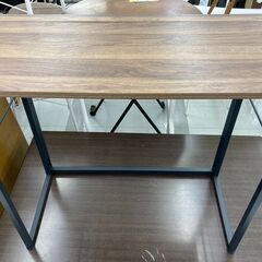 ★リユースのサカイ千葉中央店★  折り畳みテーブル フレーム：黒系　天板：茶系 H72×D38×W77 クリーニング済み TC5658の画像