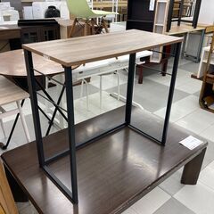 ★リユースのサカイ千葉中央店★  折り畳みテーブル フレーム：黒系　天板：茶系 H72×D38×W77 クリーニング済み TC5658の画像