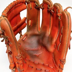 Mizuno グローバルエリート 軟式グローブ オレンジの画像