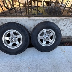 取引中　激安出品！名古屋発　ランクル100  MUDRAKERアルミ　ダンロップスタッドレスタイヤ275/70R16  4本セット　引き取り限定の画像