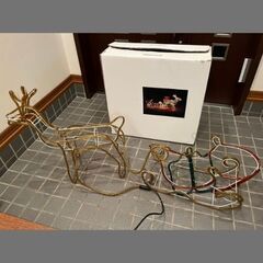 (終了)トナカイとそり　屋外　LED　イルミネーションの画像