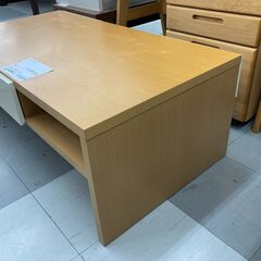 ★リユースのサカイ千葉中央店★  ローテーブル 茶/白 H38×D59×W110 クリーニング済み TC5665の画像