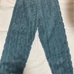 新品　ルームウェア　もこもこ　パジャマ　ブルー　フリース　あったか　部屋着　フリーの画像