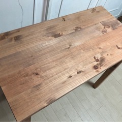 お譲り決定済み 国産ひのき 無垢材 机の画像