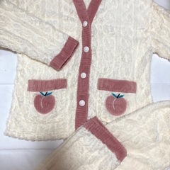 新品　ルームウェア　もこもこ　パジャマ　桃　フリース　あったか　部屋着　XLの画像