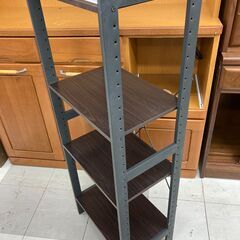 ★リユースのサカイ千葉中央店★  棚 茶/黒 H114×D28×W42 クリーニング済み TC5669の画像