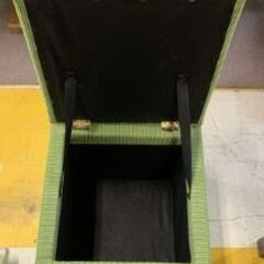 【リサイクルストアスターズ鹿大店】不二貿易　収納スツール　収納ボックス　オットマン　グリーンの画像