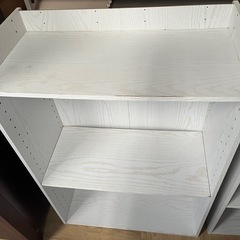 カラーボックスホワイト2つの画像