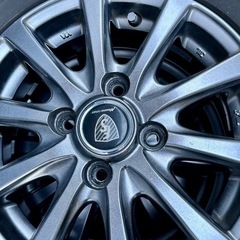 中古スタッドレスタイヤ＋アルミホイール　ダンロップ　デシタイヤ　DSX-2　145/80R13　の画像