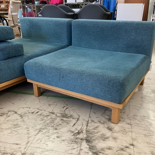中古　 SIEVE レクト　ユニットソファ　カウチセット　ブルー　公田店