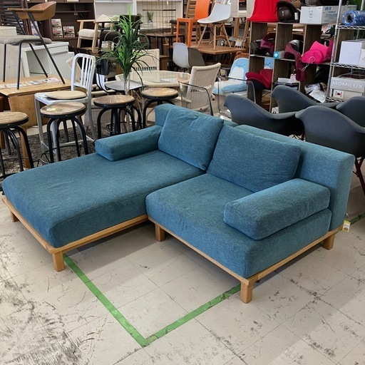 中古　 SIEVE レクト　ユニットソファ　カウチセット　ブルー　公田店