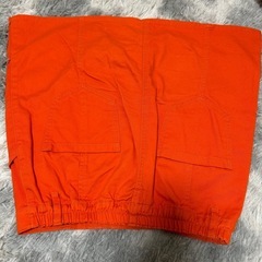 キッズ　女の子　半ズボン　オレンジ　グリーンの画像