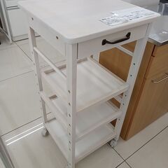 ★リユースのサカイ日立店★HJ8535  キャスター付きワゴン オフホワイト H85×D40×W40 クリーニング済み の画像