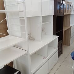 ★リユースのサカイ日立店★HJ8536 NITORI レンジボード ホワイト H190.5×D50.5×W59 クリーニング済み の画像