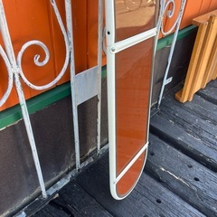 全身鏡  パイプミラー パイプ　ホワイト 白の画像