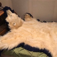 白熊　敷物　美品の画像