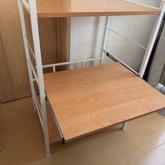 引き出しスライド棚付き キッチンラック 3段収納の画像