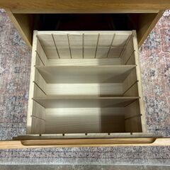 廃盤品 無印良品 オーク無垢材 デスク キャビネット セットの画像