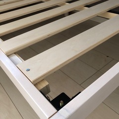 【美品】すのこベッド(シングル/脚付き)ホワイトウォッシュ　一人暮らし の画像