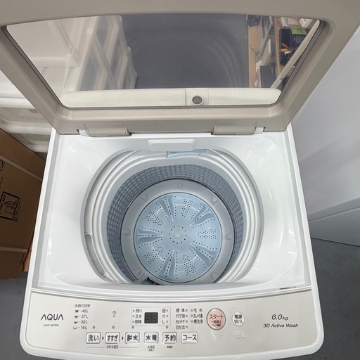 未使用 洗濯機 AQUA  2023年 6K　39800円