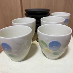 たち吉　カラフル湯飲みセット５個の画像