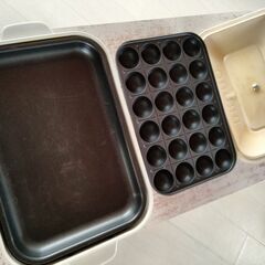 ブルーノ　ホワイト　BRUNO ホットプレート たこ焼きプレート付き　可動の画像