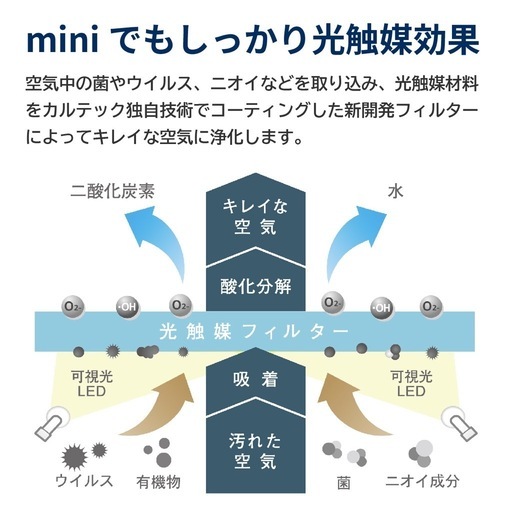 カルテック 小型空気清浄機