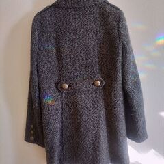 ツイード柄 ピーコート Pコート金ボタンの画像