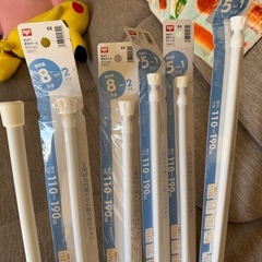 本日限定 突っ張り棒 5本新品 1本中古の画像