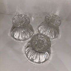 3点セット❣️パフェグラス🍨レトロ🍮皿食器洋食器デザート食器の画像