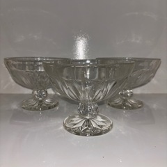 3点セット❣️パフェグラス🍨レトロ🍮皿食器洋食器デザート食器の画像