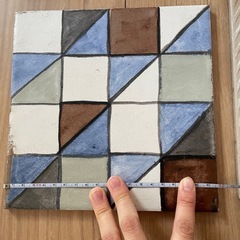 外国製タイル　20cm角4枚　未使用の画像