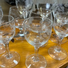 未使用　グラスまとめて　透かしカット　の画像