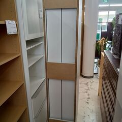 リユースのサカイ栃木店★ジモティ割あり★  隙間収納 ホワイト W37.5×D37×H182 クリーニング済み TC11879の画像
