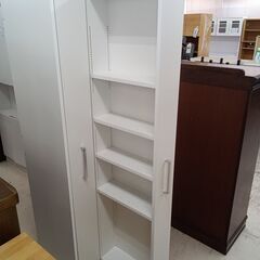 リユースのサカイ栃木店★ジモティ割あり★  隙間収納 ホワイト W37.5×D37×H182 クリーニング済み TC11879の画像
