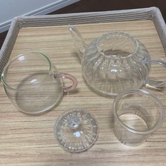 ガラス製　お茶セット　定価3400円の画像