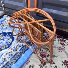 籐　ラタンのベッドの画像