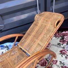 籐　ラタンのベッドの画像