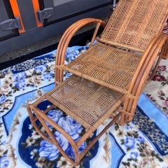 籐　ラタンのベッドの画像