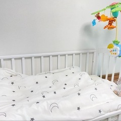 🍀超美品🍀60%オフ🍀カトージ　ハイポジション　ベビーベット　レギュラーサイズ　ホワイトの画像