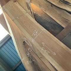 ケヤキ　板　D I Y カウンター　棚　素材　ディスプレイ　テーブル　台の画像