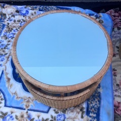 早い者勝ち　籐　ラタン　テーブルとイスのセットの画像