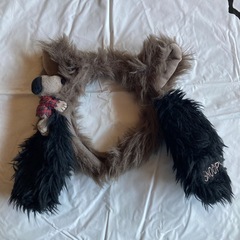 スヌーピー　白ポンチョ➕カチューシャ２つの画像