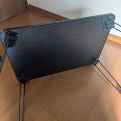 折り畳みテーブル(長60*幅40cm*高さ29cm, ブラック)の画像