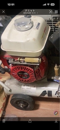ANEST IWATA エンジンコンプレッサー PLUE22CB-10 動作良好／屋内保管／現場で即戦力