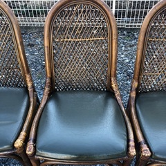 　籐ダイニングチェア　4脚セットの画像