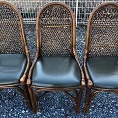 　籐ダイニングチェア　4脚セットの画像