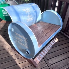 ドラム缶リメイクチェア
（ライトブルー）の画像