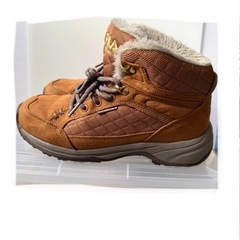 FILA レディース スエード×ナイロン 冬用シューズ 24センチ ブラウンの画像